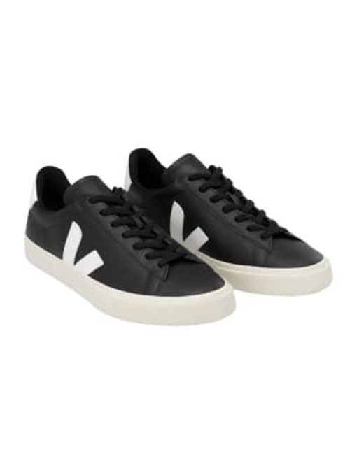 Veja Black Campo Chromefree Leather White Trainers 6