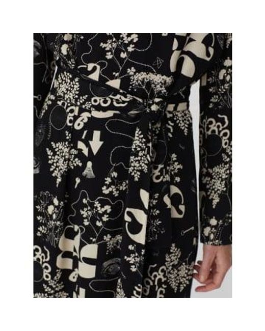 Melting Pot Print Belted Dress From di Nice Things in Black
