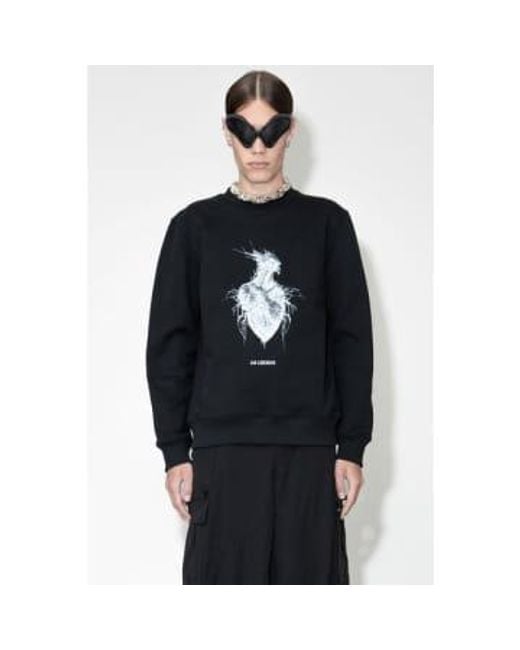 Han Kjobenhavn Black Heart Monster Regular Crewneck Sweatshirt Extra Large for men