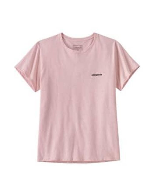T-shirt p-6 logo responsibili donna whisker Patagonia en coloris Pink