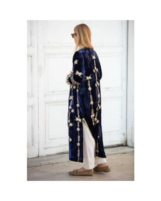 Pamela Shiffer Silk Velvet Embd Embd Coat Not Specified de color Blue
