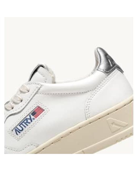 Autry White Medalist Low Leather Shoes Leather