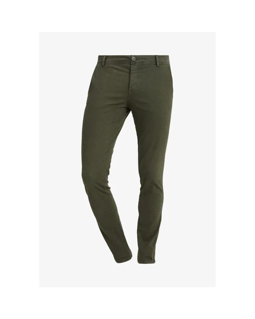 SELECTED Pantalon Chino Skinny Vert Kaky in Green for Men | Lyst