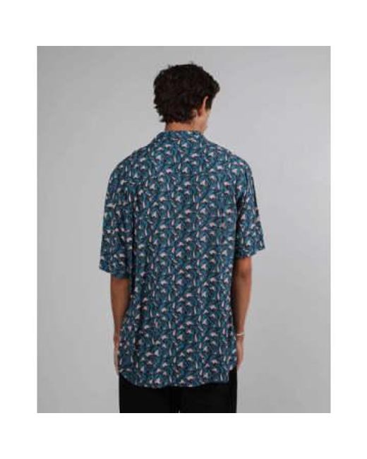 Brava Fabrics Blue Aloha Shirt Rose Lobster M for men