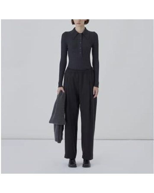 Diarte Black Perry Wide Leg Trousers In