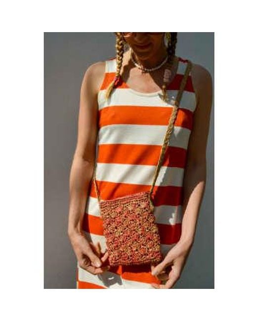Compañía Fantástica Orange / Brick Stripe Dress S