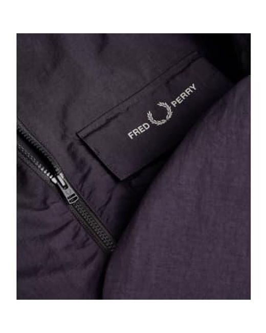 Fred Perry Blue M778 Ripstop Logo Pocket Overshirt Large for men