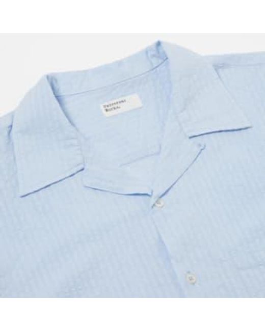 Camp Ii Shirt Onda Cotton Pale di Universal Works in Blue da Uomo