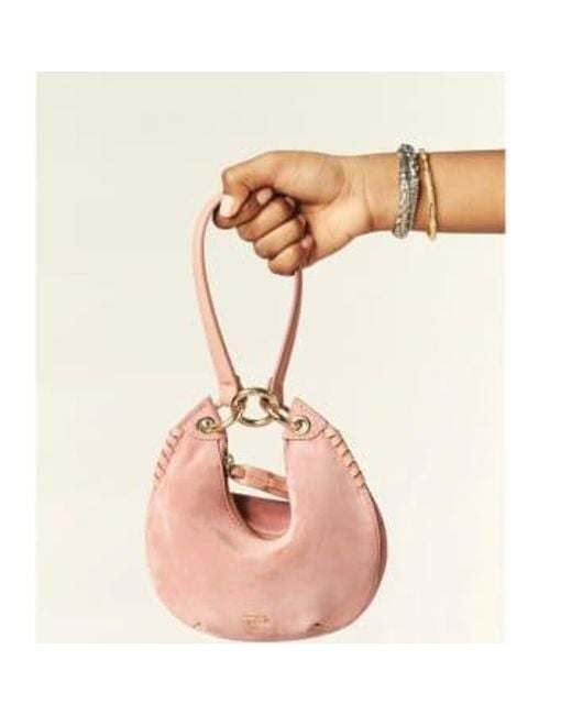 Ba&sh Pink Suede Swing Bag One Size