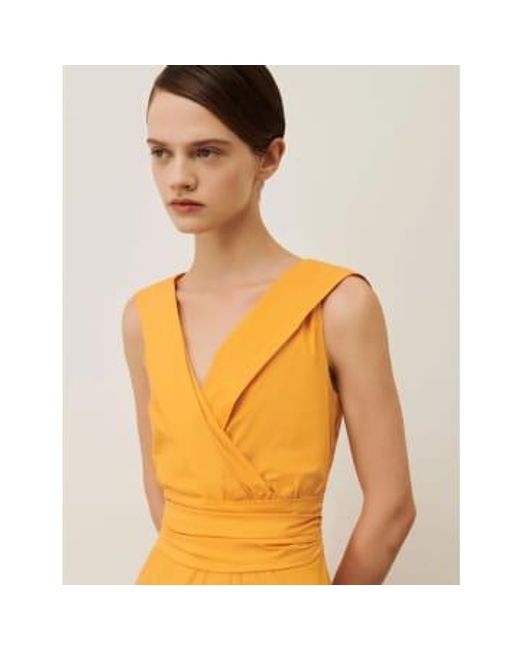 Amarillo naranja long fit and flare vestido Marella de color Yellow