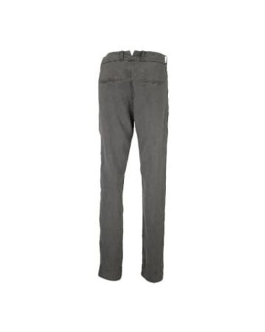 Pantalon soie/lin lavé gris Hannes Roether pour homme en coloris Gray