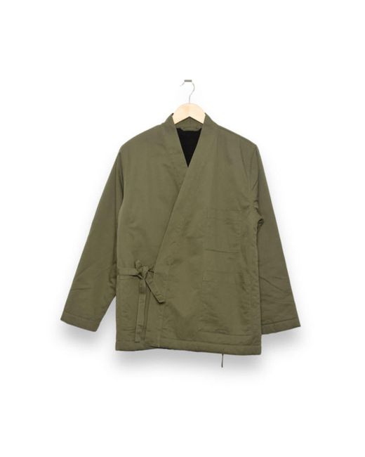 Jacket trabajo Kyoto reversible 29146 TWILL/SHERPA LIGHT OLIVE Universal Works de hombre de color Green