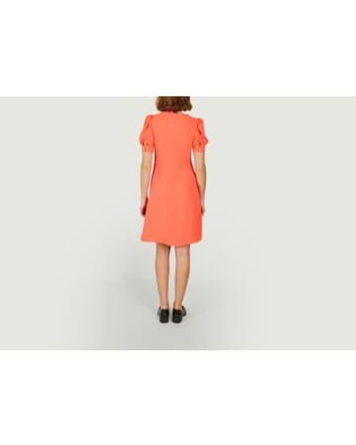 Tara Jarmon Orange Roucoule Dress 36