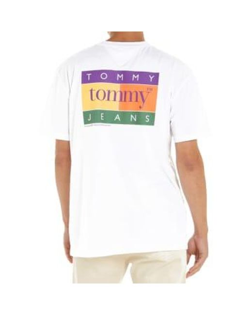 Tommy Hilfiger White Jeans Regular Summer Flag T-shirt Large for men