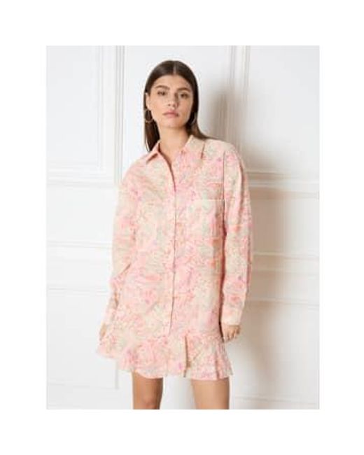 Or Jazzy Broiderie Blouse Soft di Refined Department in Pink