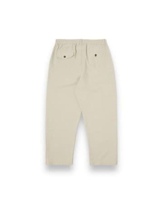 Pantalon plissé 30270 Slub Sateen Driftwood Universal Works pour homme en coloris Natural