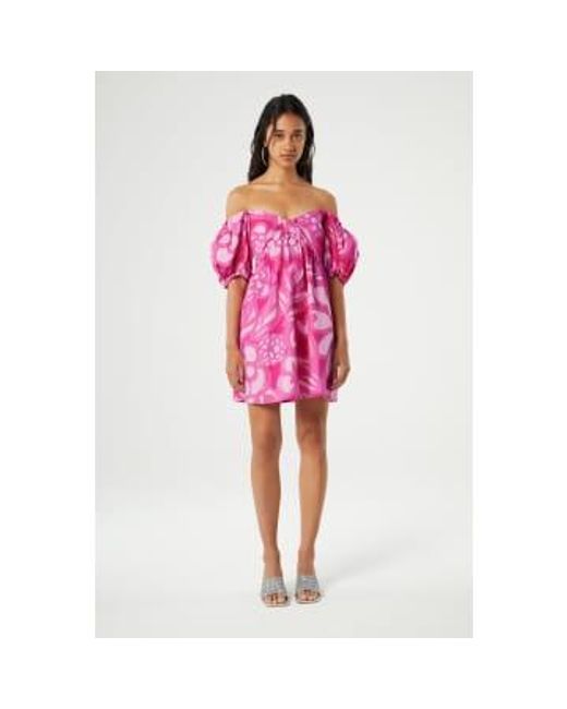 FABIENNE CHAPOT Pink Hot Rose Regina Short Dress 34