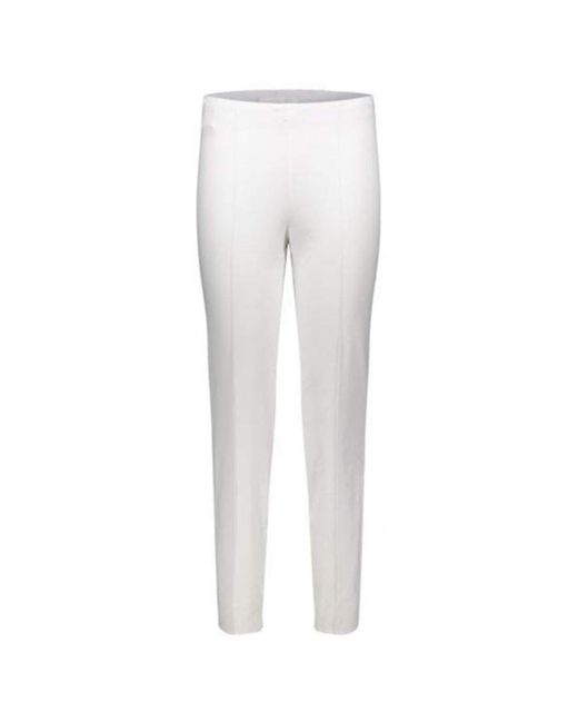 Mac Jeans Anna Summer 5289 0123 White Pull On Trousers 010 | Lyst