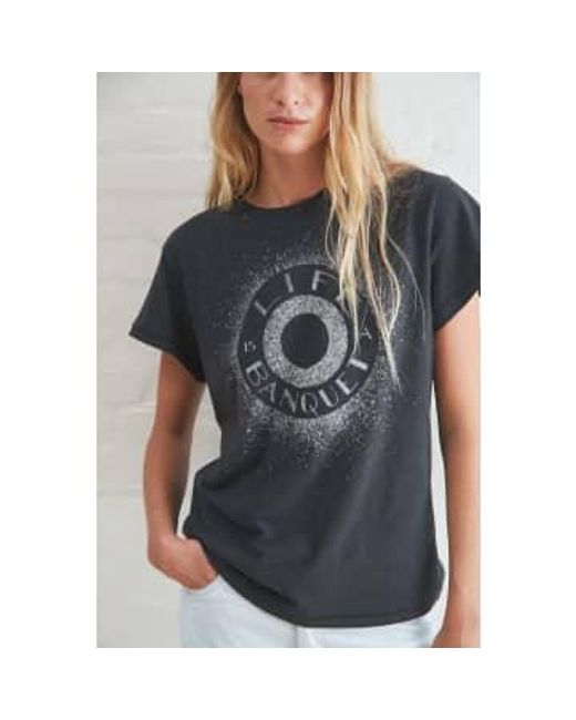 Rabens Saloner Black Ambla T-shirt Organic Cotton