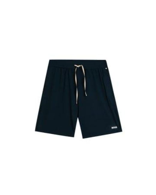 Boss Blue Unique Shorts Dark Stretch Cotton Pyjama Shorts 50515394 402 for men