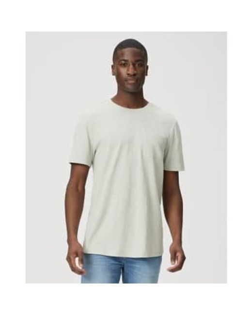 PAIGE Green Kenneth Crew Slub Cotton T-shirt for men