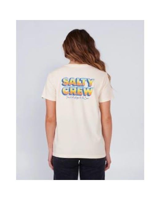 Salty Crew White - T-shirt Oversize Crème Femme - M