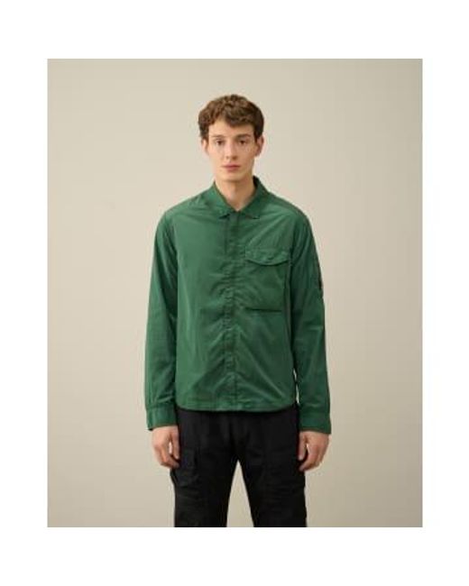 C P Company R Pocket Overshirt Duck Green M for men