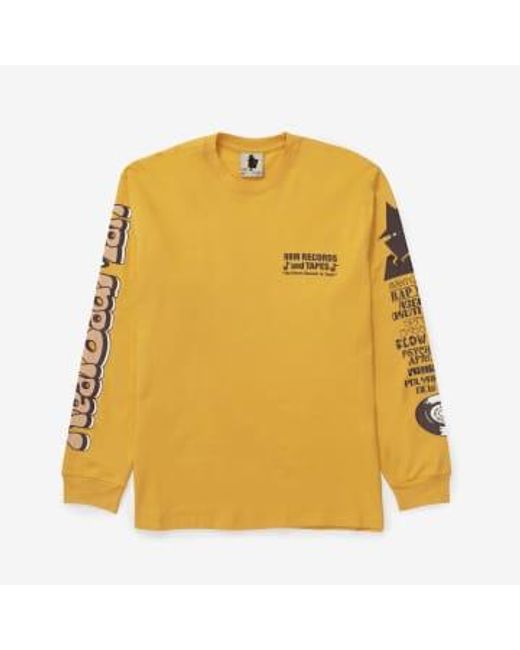 Real Bad Man Yellow Records & Tapes Ls T-shirt Mustard Xlarge for men