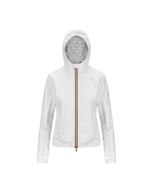Kway Giacca Lily Stretch Dot Donna di K-Way in White