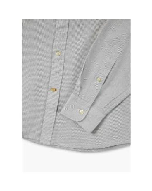 Chemise sur mesure à rayures à la sauge pâle Barbour pour homme en coloris Gray