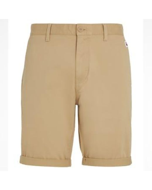 Tommy jeans scanton chino shorts Tommy Hilfiger pour homme en coloris Natural