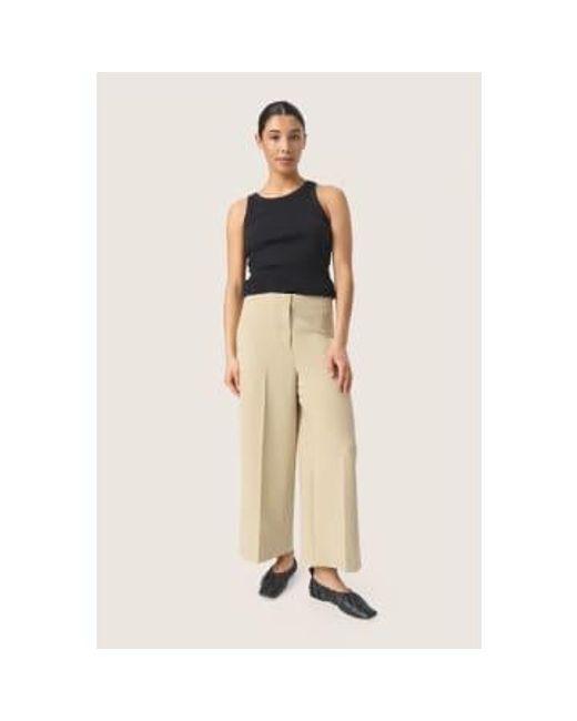 Soaked In Luxury Natural Corinne Wide Cropped Pants