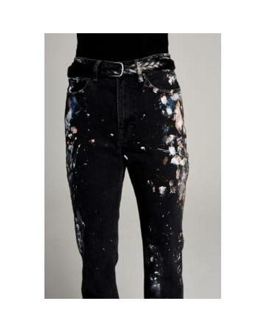 Jeans nim peint slim Zoe Karssen en coloris Black