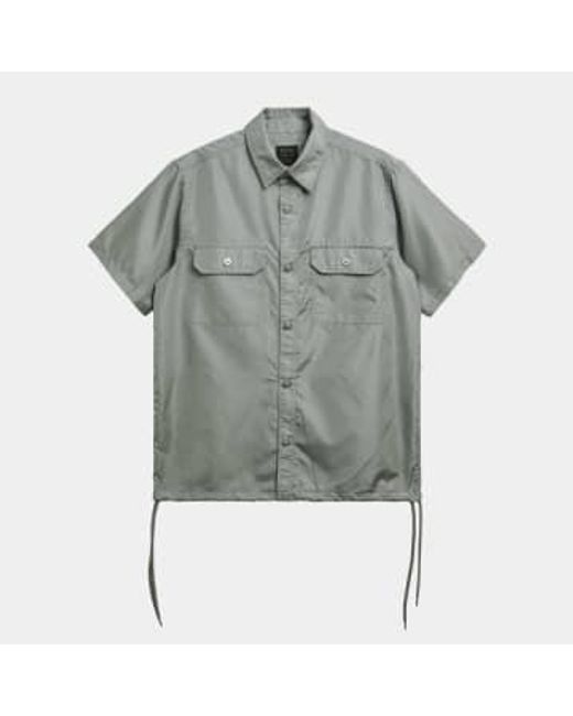 Taion Gray Military Half Sleeve Shirt