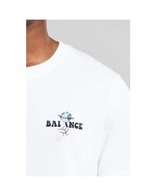 Dedicated White Stockholm Balance T-shirt / S