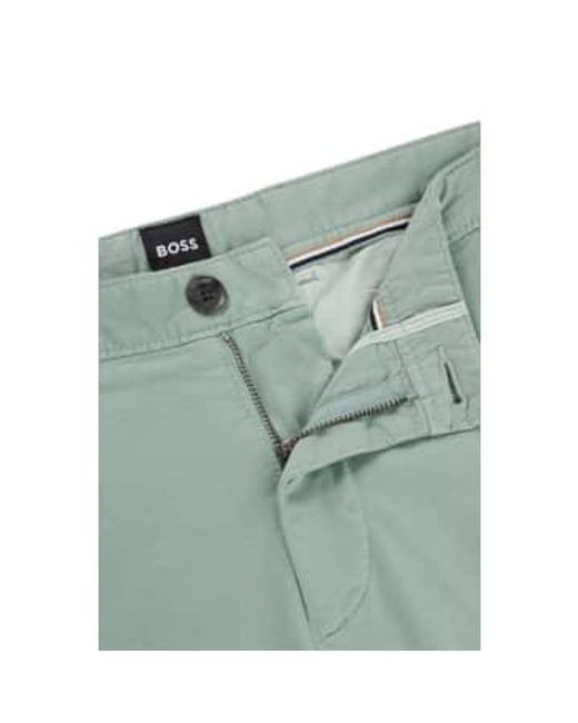 Slice-short open slim fit shorts en coton stretch 50512524 373 Boss pour homme en coloris Green