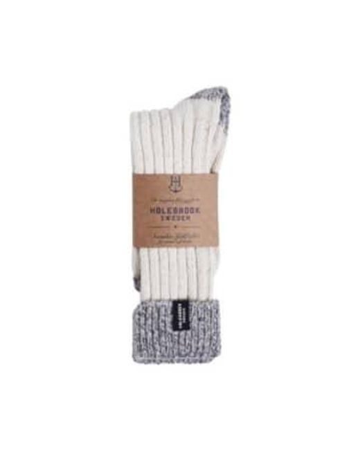 Holebrook Brommo Winter Walking Socks Cream / 36/40 White/grey for men