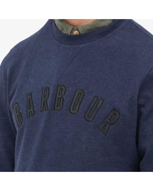 DeBson Logo Sweatshirt Navy Marl Barbour de hombre de color Blue