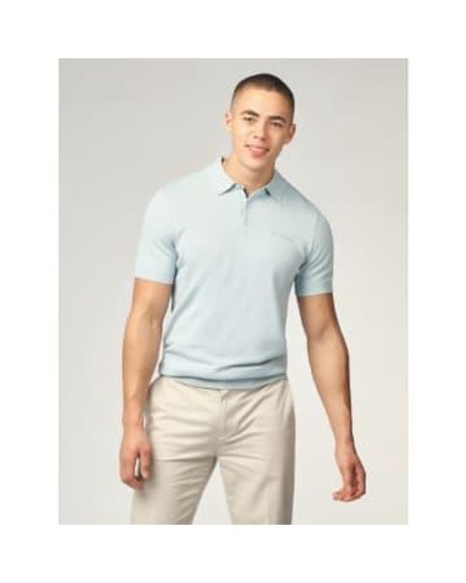 Polo en tricot à manches courtes signature Ben Sherman pour homme en coloris Blue
