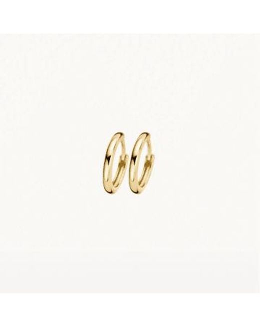 Blush Lingerie Metallic 14k Gold Clicker 10mm Hoop Earrings
