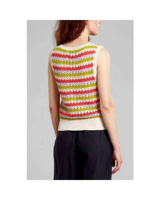Dedicated Multicolor Multi Oskarshamn Crochet Stripe Top / Xs