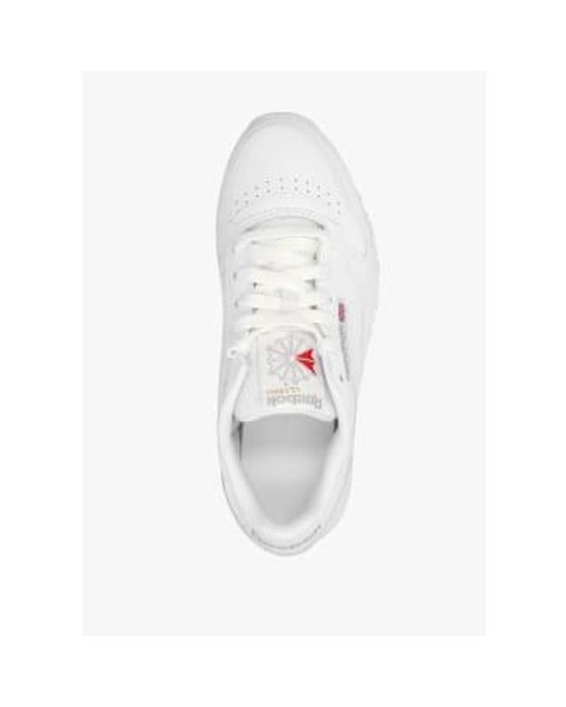 Reebok White S Classic Leather Trainers