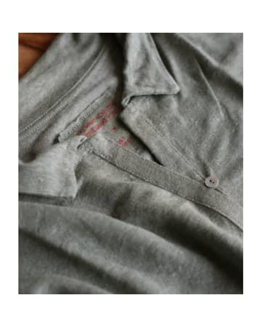Cashmere Fashion Store The Shirt Project Leinen Polo Shirt di Cashmere Fashion in Gray