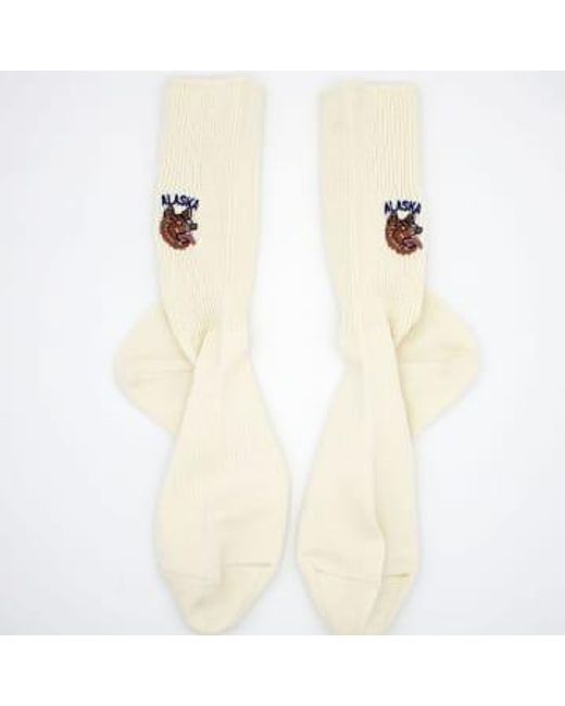 Rostersox White Alaska Sock One Size for men