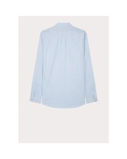 Stripe Regular Fit Shirt Col 41 White Size Xl di Paul Smith in Blue da Uomo