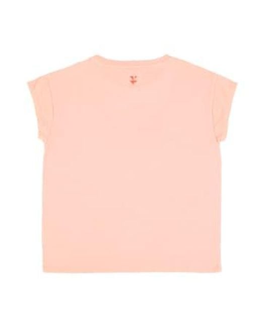 Sisters Department Pink Short Lips Sleeve T -shirt