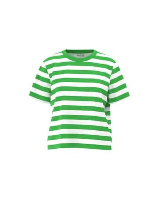 SELECTED Green Essential Striped Boxy Tee L