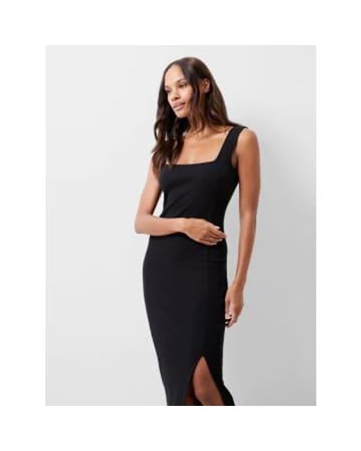 Rassia Rib Square Neck Dress Or Out di French Connection in Black