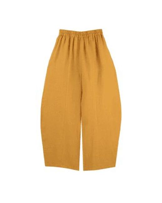 Basic Linen Dijon Trousers di L.F.Markey in Natural