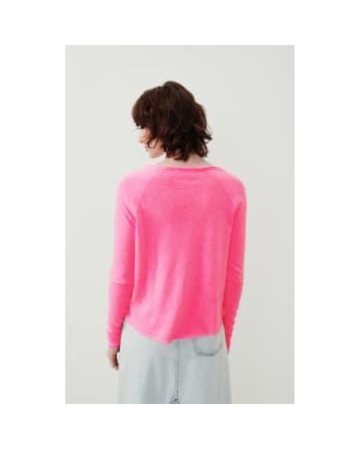 American Vintage Pink Acid Sonoma Long Sleeved S T Shirt S